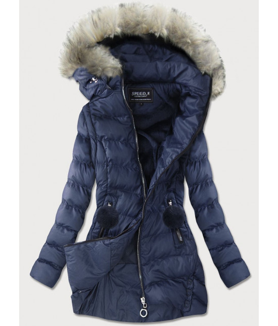 Dámska zimná bunda MODA761 modrá veľkosť M