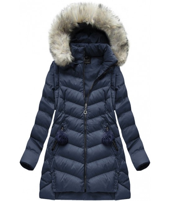 Dámska zimná bunda MODA761 modrá veľkosť M