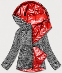Dámska obojstranná zimná bunda MODA9795 červená