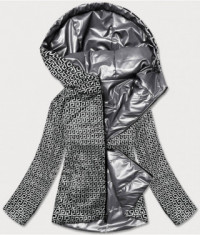 Dámska obojstranná zimná bunda MODA9795 šedá