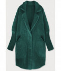 Dlhý vlnený dámsky kabát alpaka MODA7108 zelený
