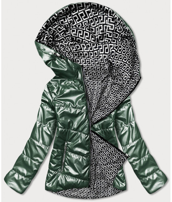 Dámska obojstranná zimná bunda MODA9795 zelená