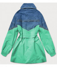 damska-bunda-jeans-moda2233-modro-zelena