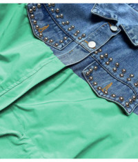 damska-bunda-jeans-moda2233-modro-zelena