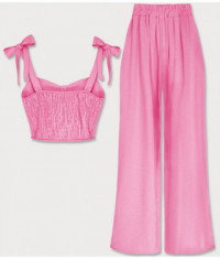 elegantny-damsky-koplet-top-nohavice-MODA2483-ružový