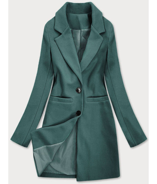 Klasický dámsky kabát MODA533 smaragdový