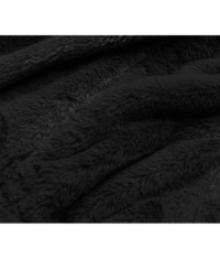 Krátka kožušinová bunda MODA050 čierna