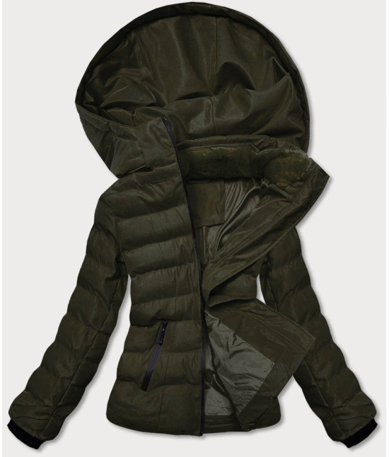 Dámska krátka zimná bunda MODA769 army