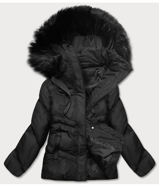 Dámska zimná bunda s kapucňou MODA738 čierna