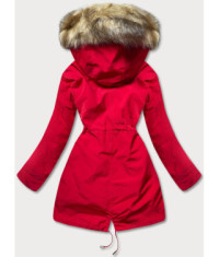 Dámska zimná bunda MODA629 tmavočervená