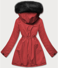 tepla-damska-zimna-bunda-moda610-cerveno-cierna