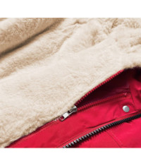 Dámska zimná bunda MODA629BIG cervena