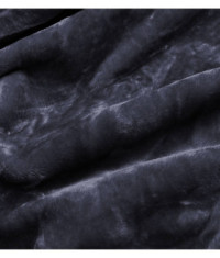 Teplá dámska zimnú s kožušinovou podšívkou MODAB550BIG tmavomodrá