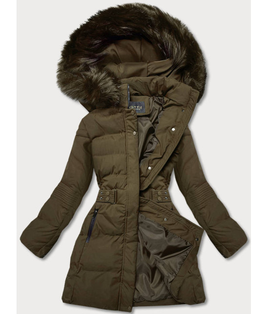 Dámska zimná bunda s kapucňou MODA9059 army
