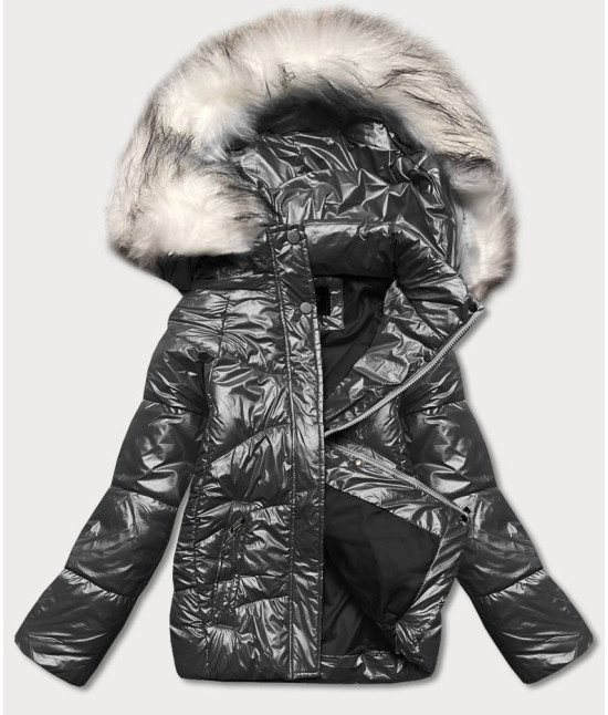 Krátka dámska zimná bunda MODA9052 čierna