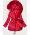 Dámska zimná bunda parka MODA762 červená