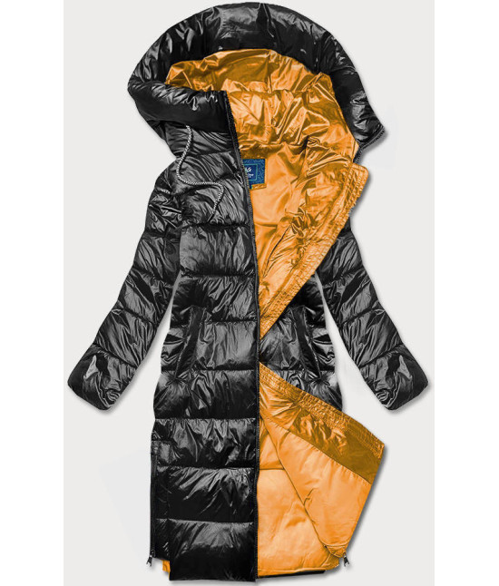 Dámska jesenná bunda MODAAG1BIG čierno-žltá