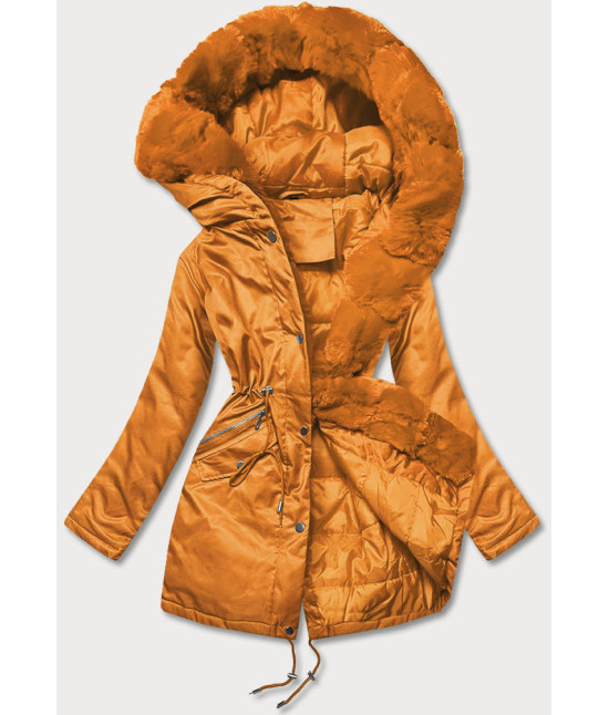 Dámska zimná bunda parka MODA762 pomarančová