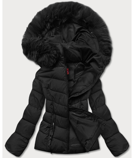 Krátka dámska zimná bunda MODAY043 čierna