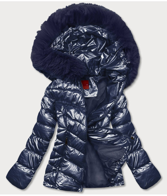 Dámska zimná bunda MODAY036 tmavomodrá