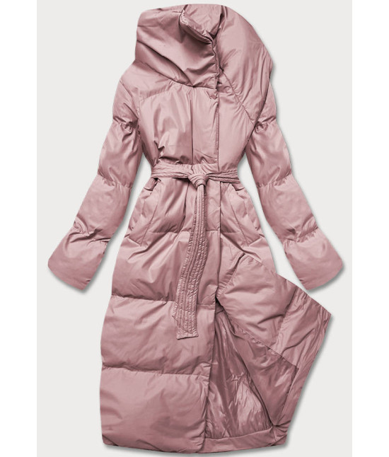 Dámska zimná listová bunda MODA737 ružová