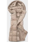 Dámska vesta s kapucňou MODA721 béžová