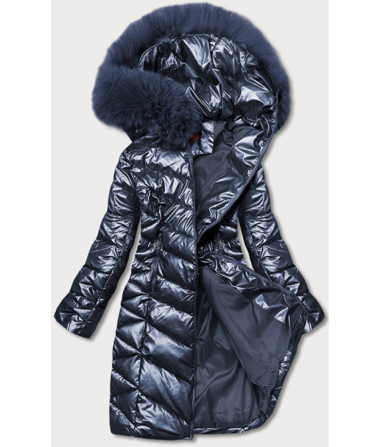 Dámska zimná bunda MODA037 tmavomodrá