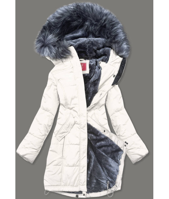 Dámska zimná bunda MODA21305 ecru