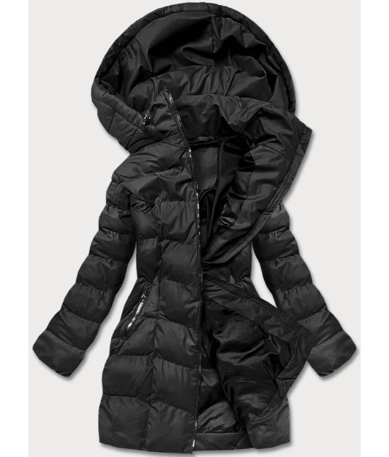 Dámska zimná bunda s kapúňou Moda750 čierna
