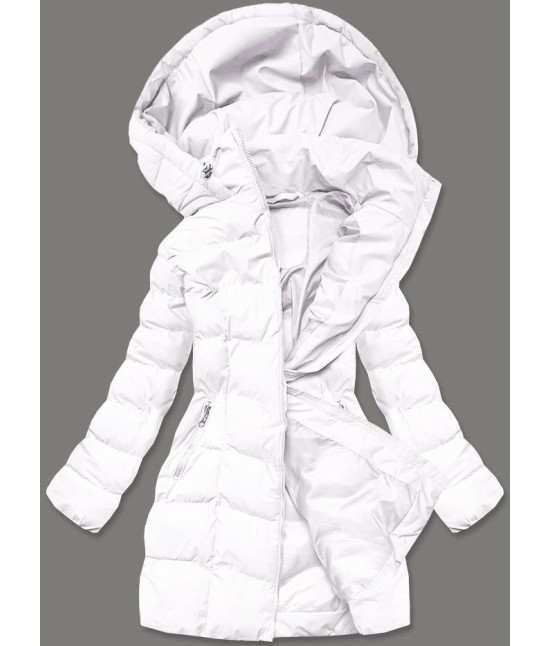 Dámska zimná bunda s kapúňou Moda750 biela
