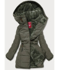 Dámska zimná bunda s kapucňou MODA21003 army