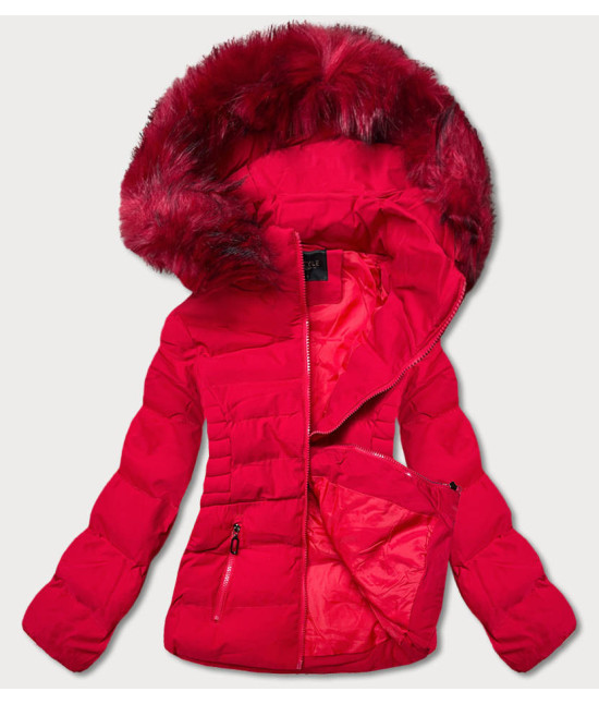 Dámska zimná bunda s kapucňou MODA055 červená