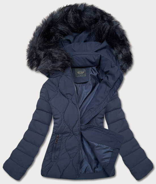 Dámska zimná bunda MODA9056 tmavomodrá