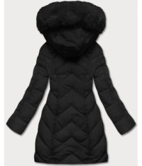 Dámska zimná bunda s kapucňou MODA21308 čierna