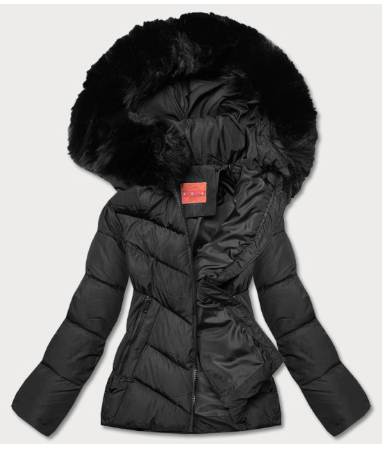 Krátka dámska zimná bunda MODA035 čierna