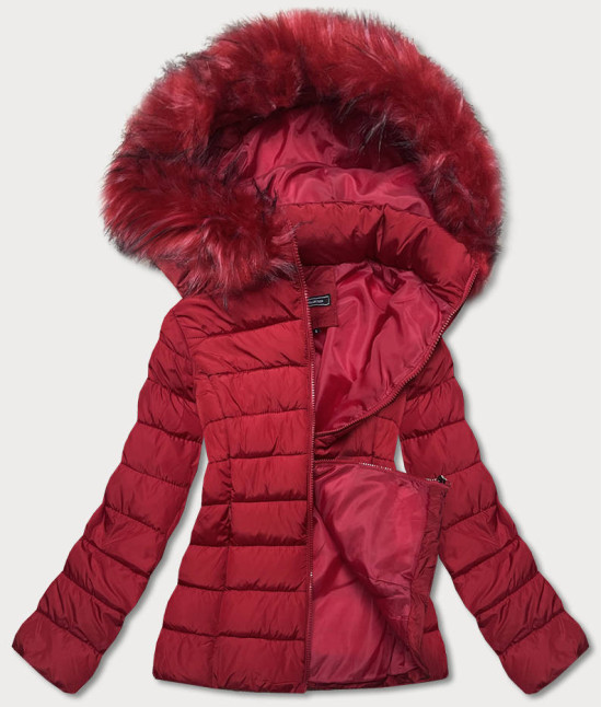 Krátka dámska zimná bunda MODA0091 červená