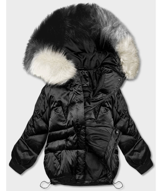 Dámska zimná bunda oversize MODA1109 čierna