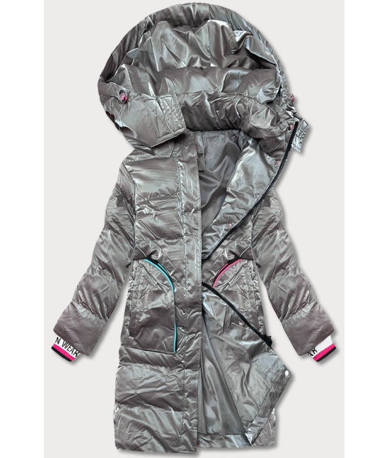 Dámska zimná bunda MODA594 šedá
