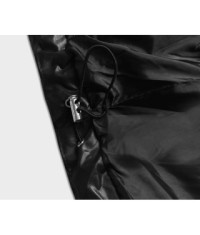 Dámska zimná bunda oversize z eko-kože MODAAG2-J90 čierna