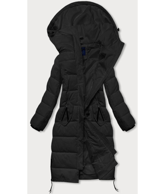 Dlhá dámska zimná bunda MODA8-8013 čierna