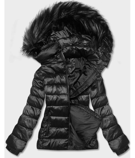 Krátka dámska zimná bunda MODA0129 čierna