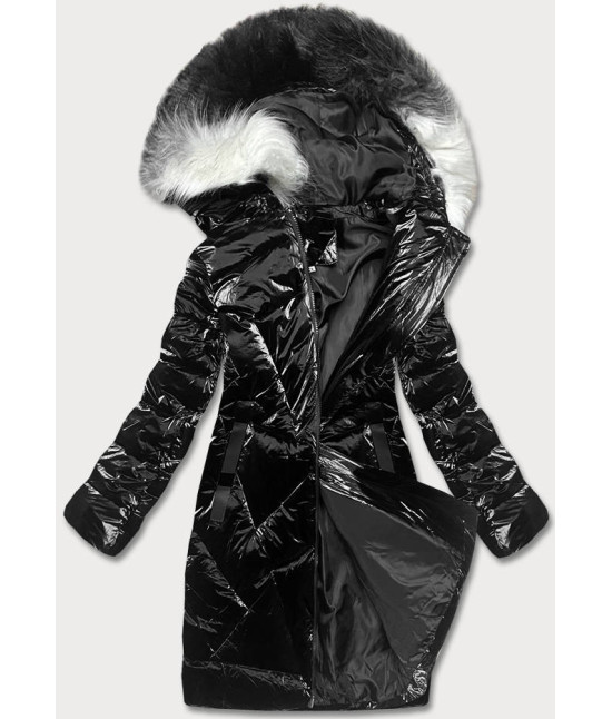 Dámska zimná bunda s kapucňou MODA1105 čierna