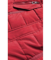asymetricka-damska-zimna-bunda-moda1301-tmavočervená