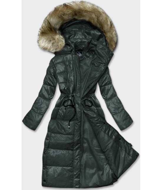 Ľahká dámska zimná bunda MODA201 tmavozelená